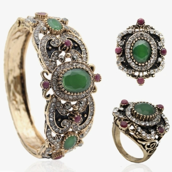 Turkish Vintage Style Jewelry Set for Women,NEW, Wedding,HandmadeGift - Picture 7 of 8